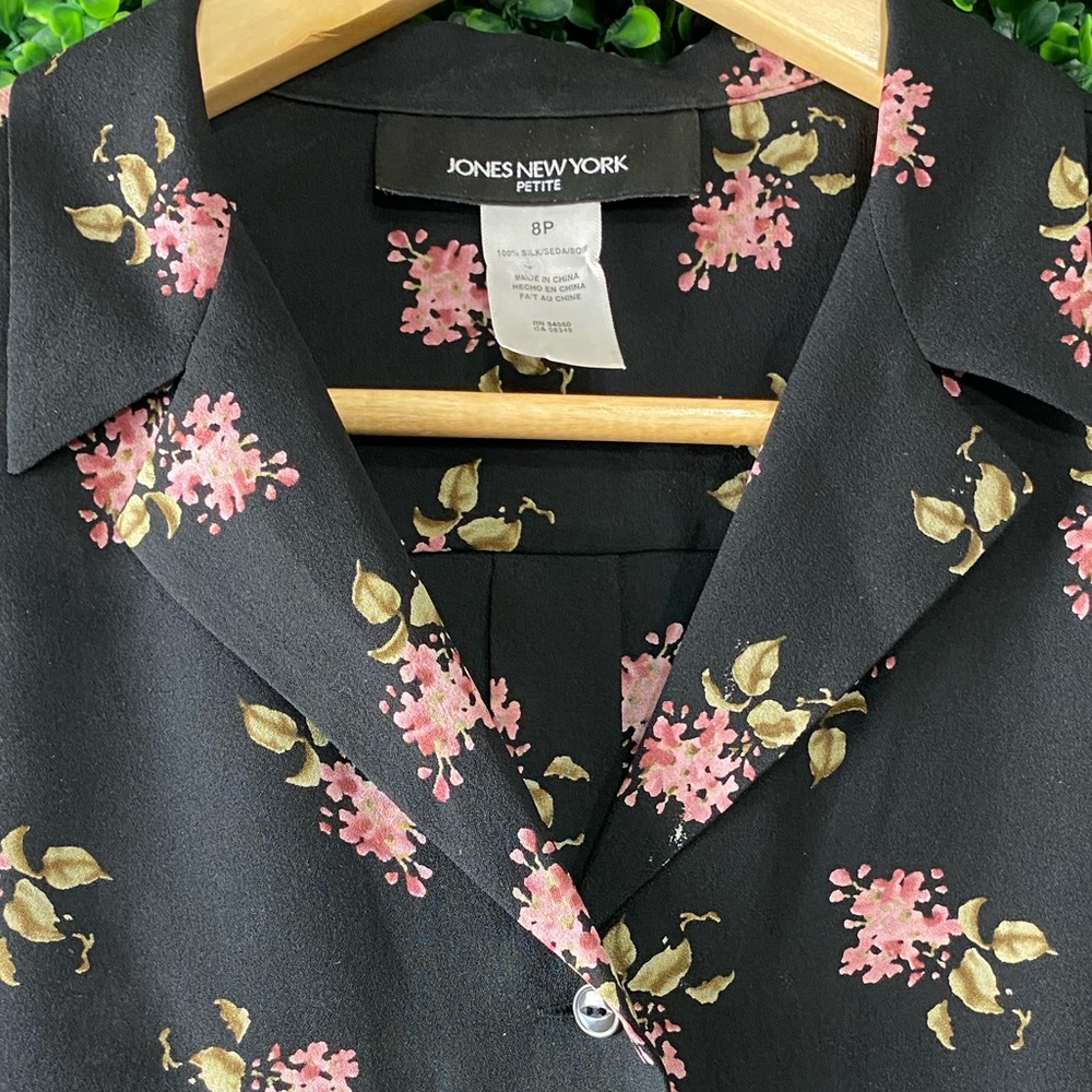 vintage 90’s Floral Jones New York blouse - Picture 4 of 8